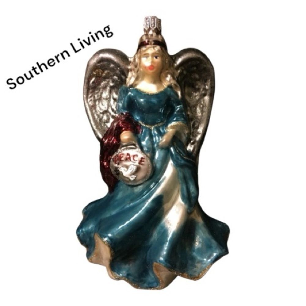 Southern Living Silver-Winged Angel with Blue Gown